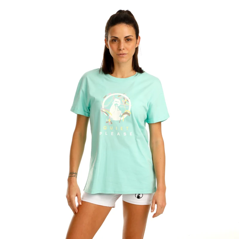 Wild Sketchy T-Shirt Damen-Türkis,Mehrfarbig