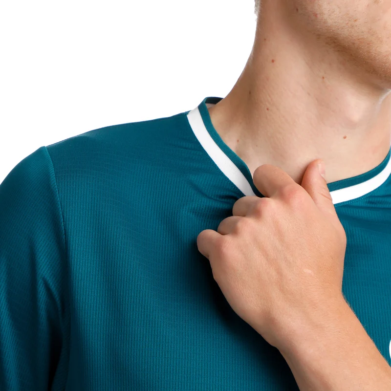 Create Break Ringer T-Shirt Herren-Petrol,Weiß