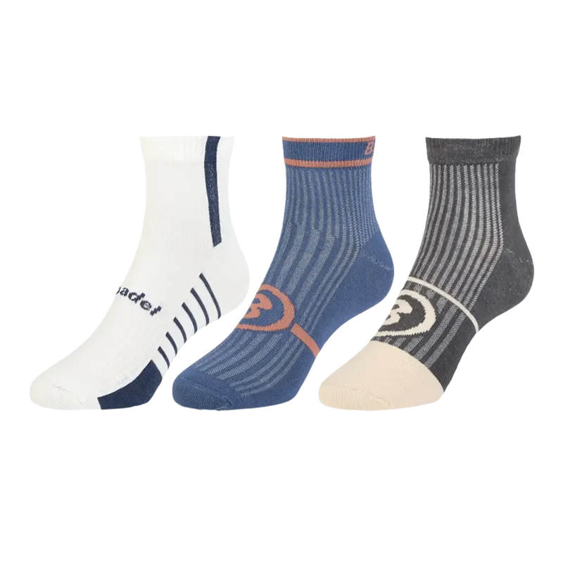 Calcetines Bullpadel BP2561 Negro/Azul/Blanco (Pack x3)