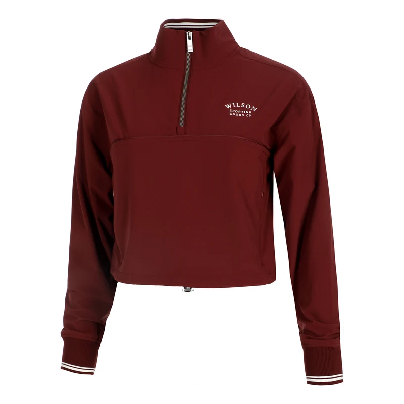 Davenport Woven Popover Sweatshirt Damen - berry