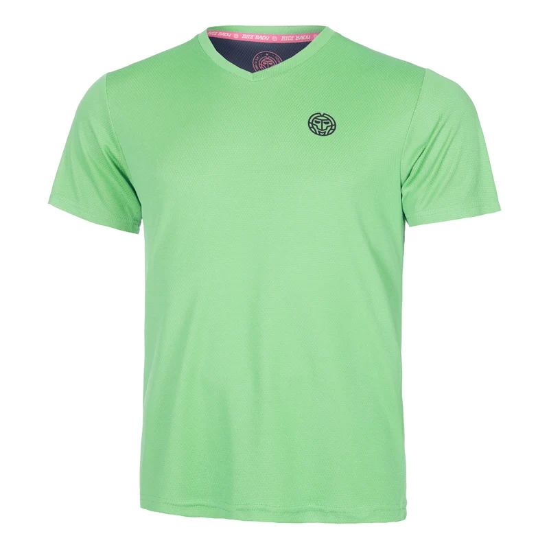 Crew Inside Out V-Neck T-Shirt Herren-Neongrün,Dunkelblau