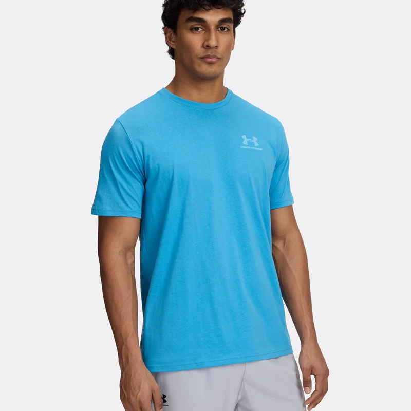 Sportstyle T-Shirt Herren-Türkis,Weiß