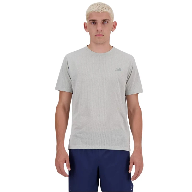 New Balance T-Shirt Athletics Heren Grijs