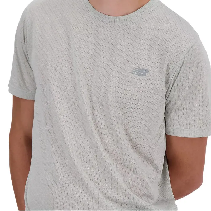 New Balance T-Shirt Athletics Heren Grijs