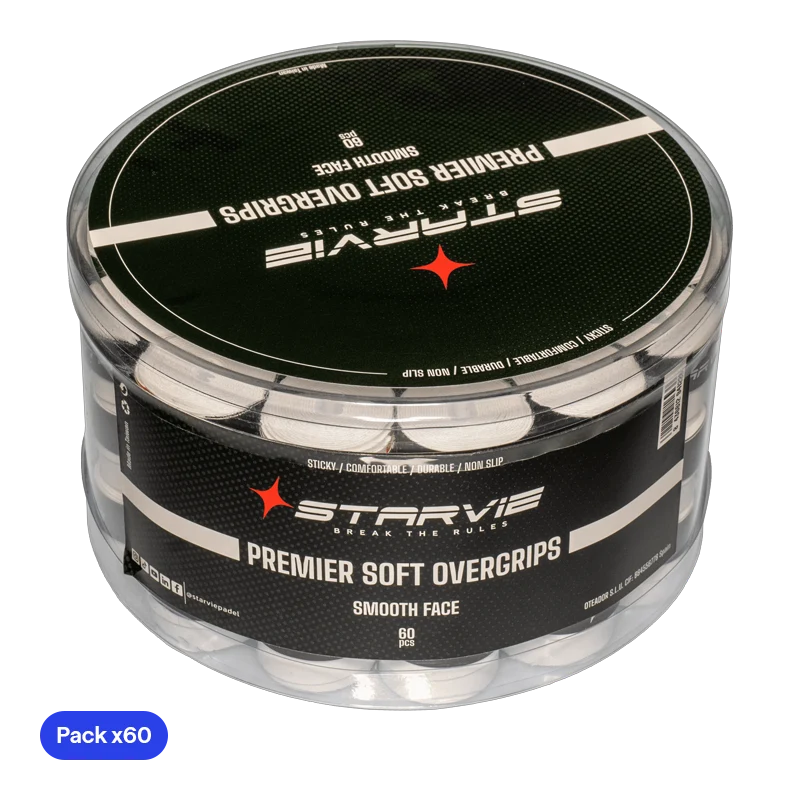 Tambor Overgrips Starvie Tacky Touch Smooth Blanco (x60)