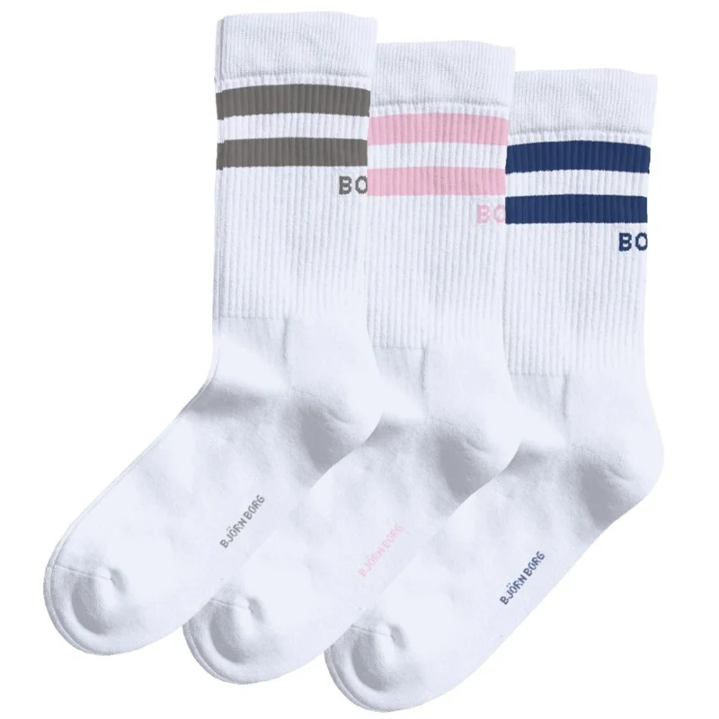 Björn Borg Classic Crew Sock White (3 Pack)