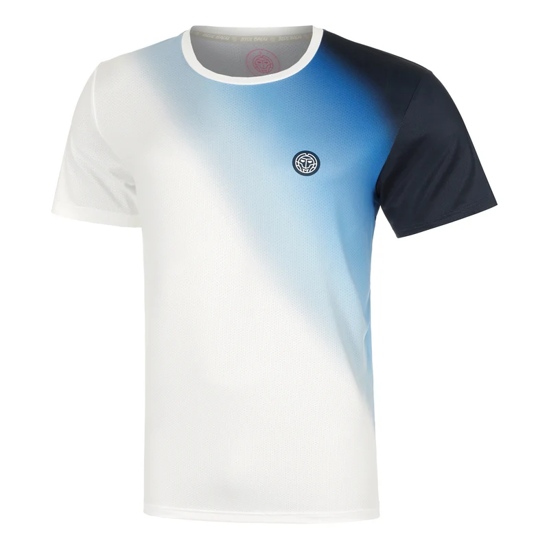 Watercolour T-Shirt Herren-Weiß,Blau