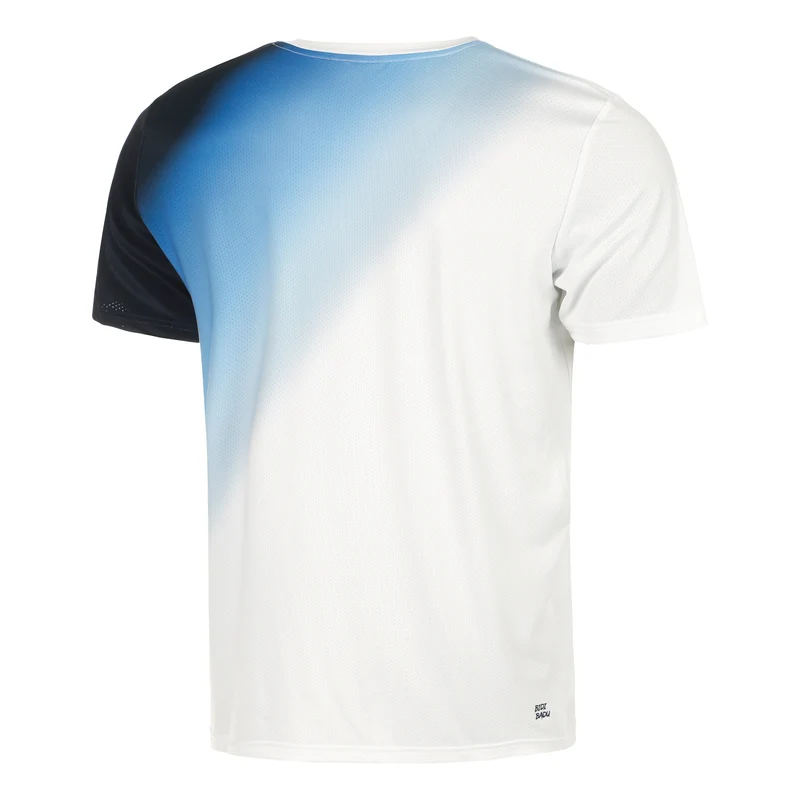 Watercolour T-Shirt Herren-Weiß,Blau