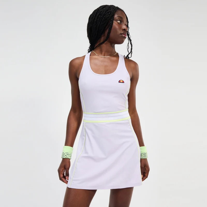 Fitzroy Kleid Damen-Flieder,Weiß