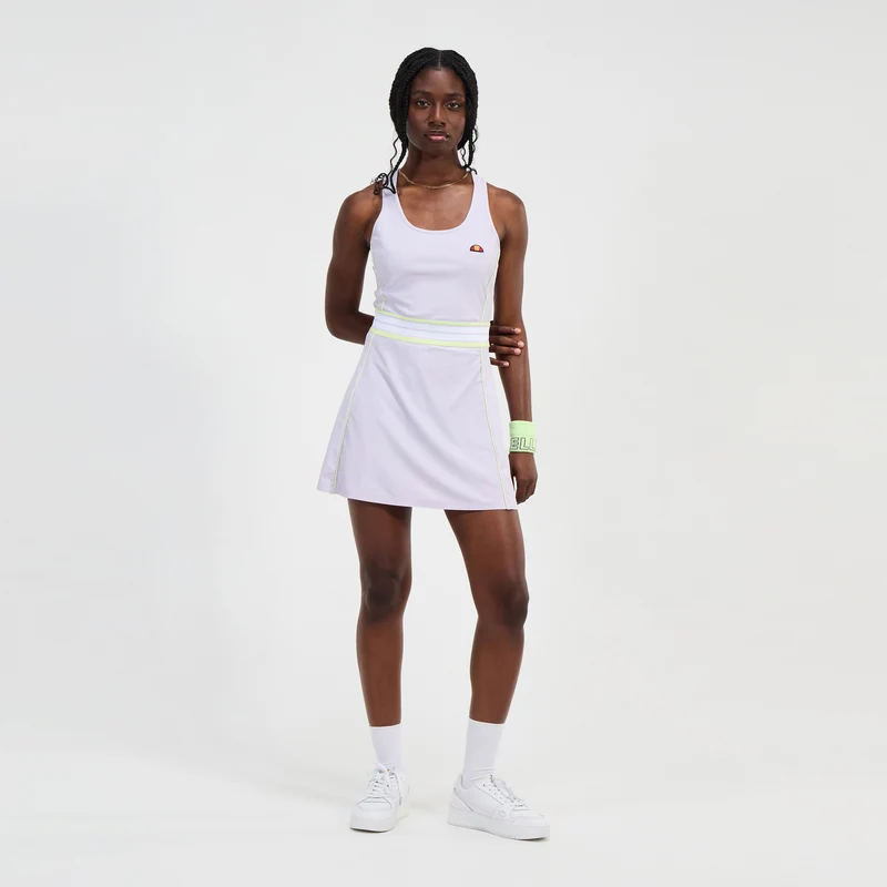 Fitzroy Kleid Damen-Flieder,Weiß