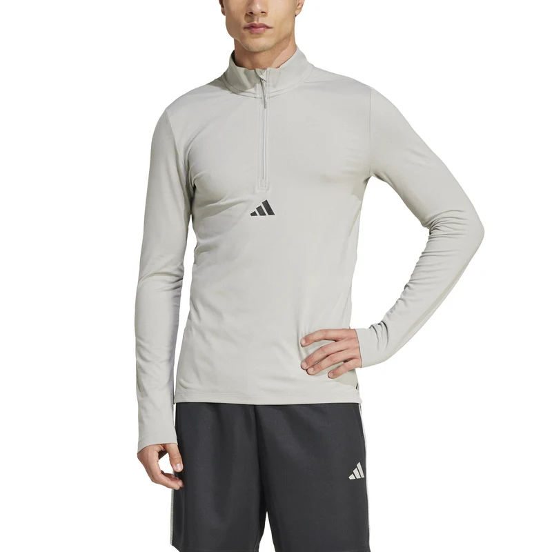 Workout Half-Zip Longsleeve Herren-Grau
