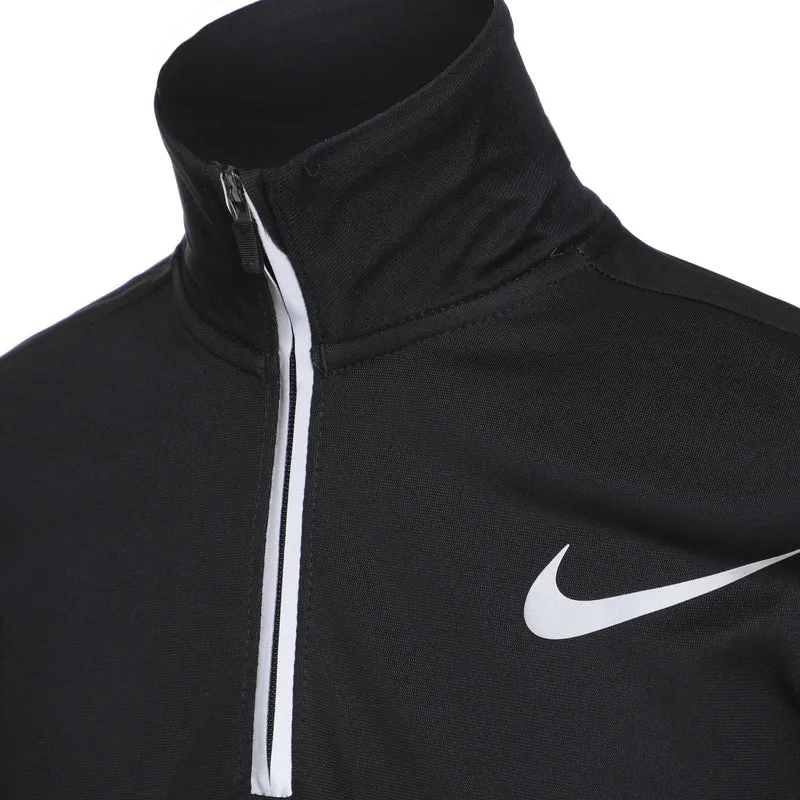 Dri-Fit Poly+ 1/4 Zip Longsleeve Jungen - schwarz,