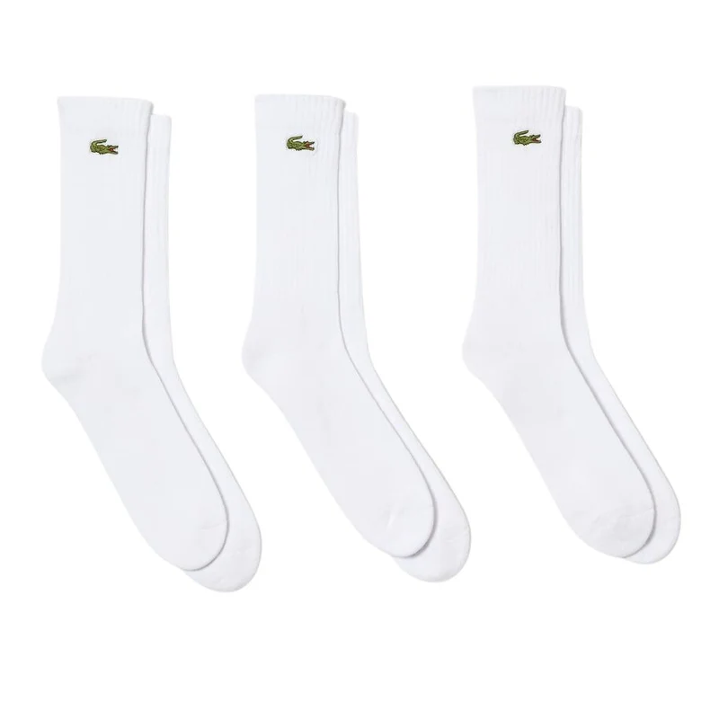 Lacoste Sportsokken Heren Wit 3 Paar