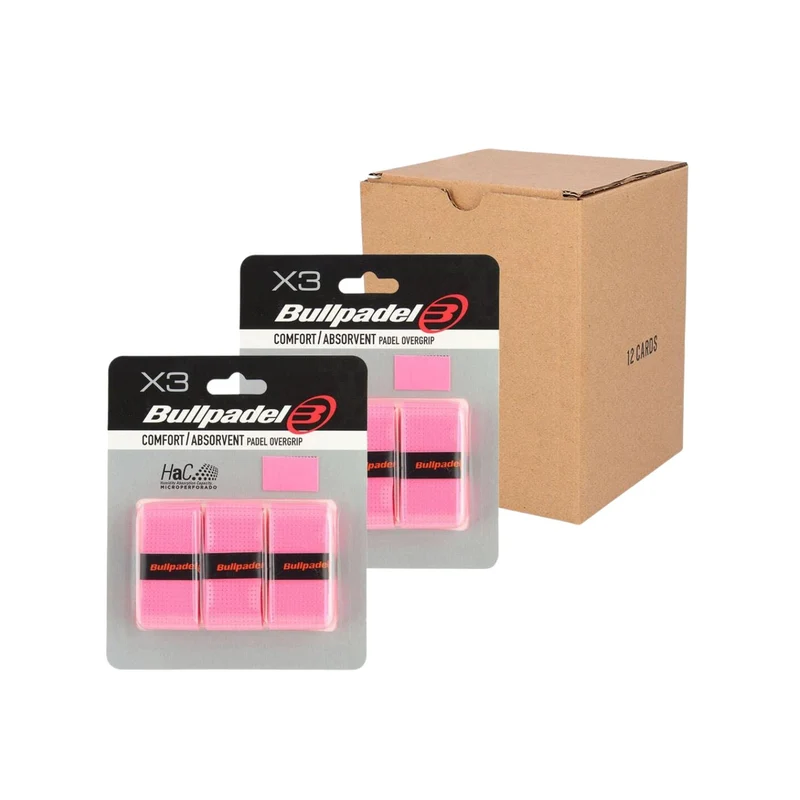 Bullpadel Overgrips GB1603 Pink (12 x 3 Stuks)