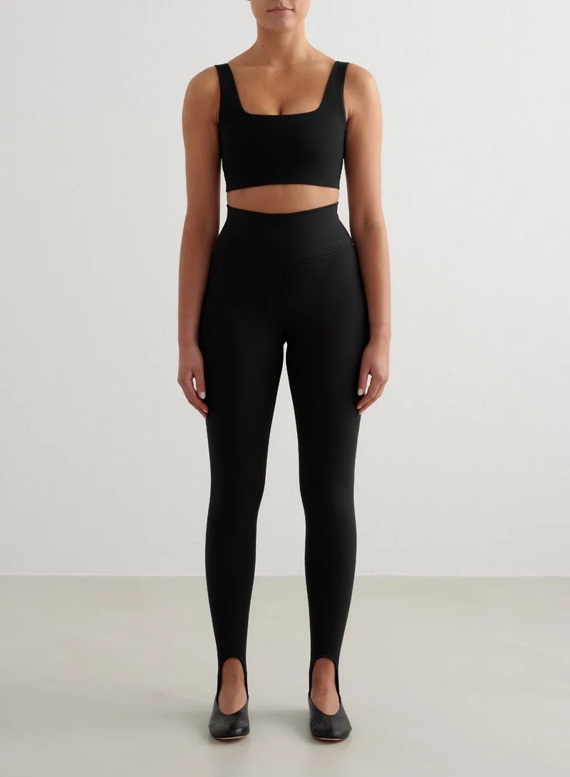 Black Sense Stirrup Tights