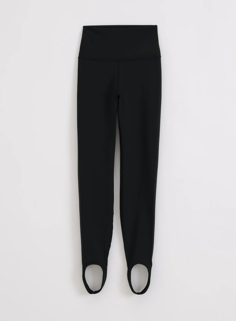 Black Sense Stirrup Tights
