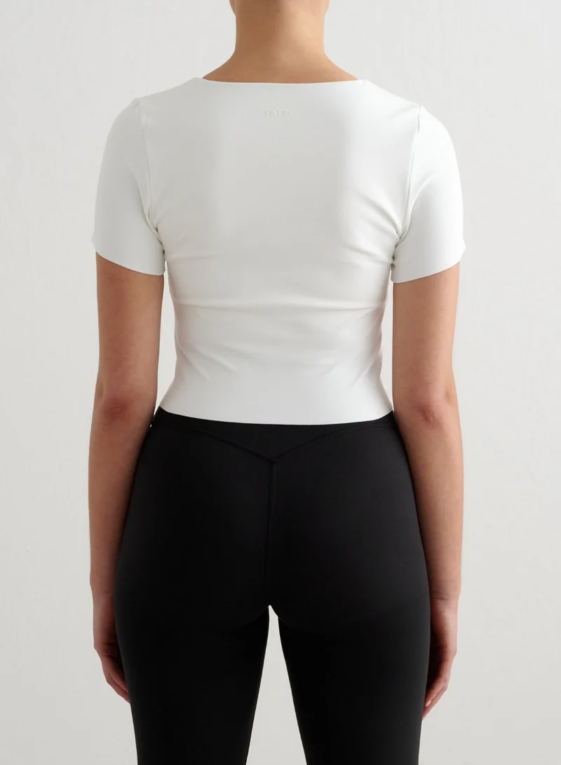 White Sense Short Sleeve Bralette