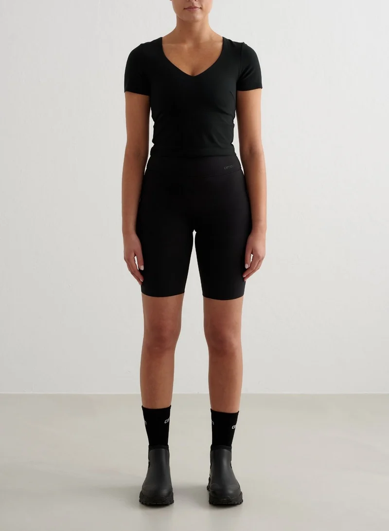 Black Sense Short Sleeve Bralette