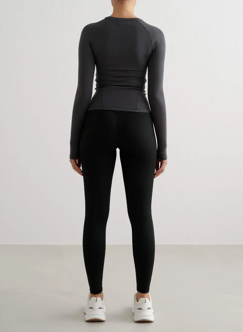 Shadow Grey Soft Basic Long Sleeve