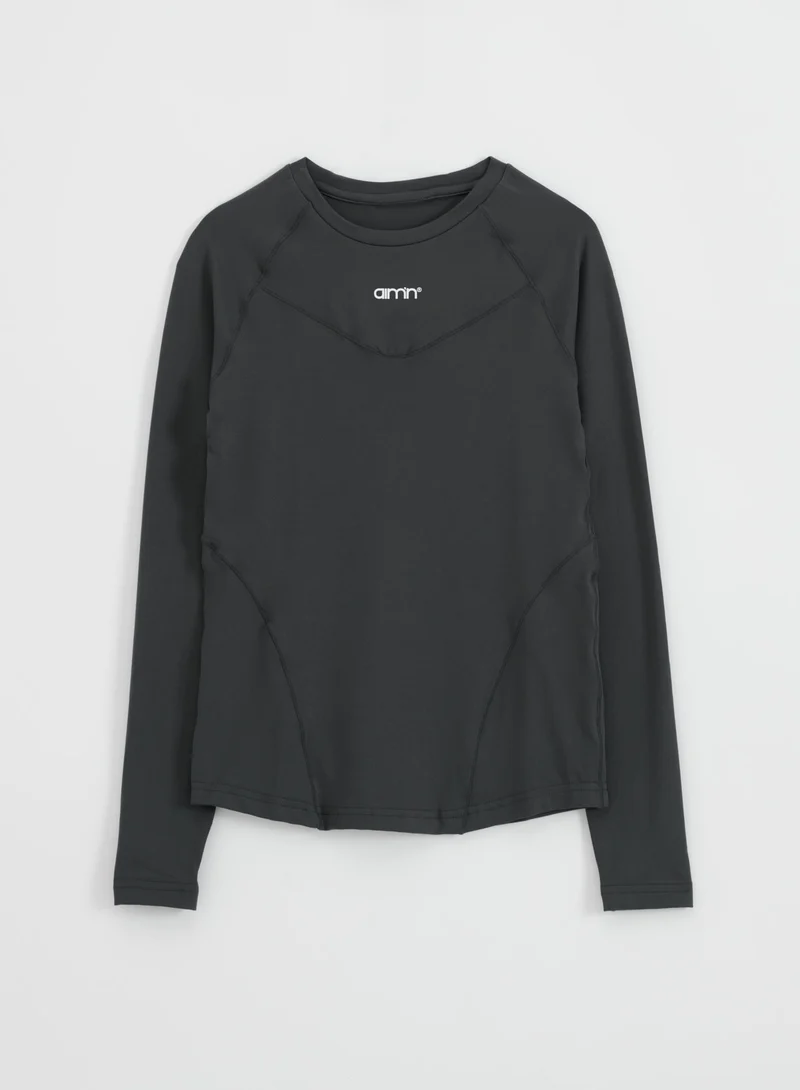 Shadow Grey Soft Basic Long Sleeve