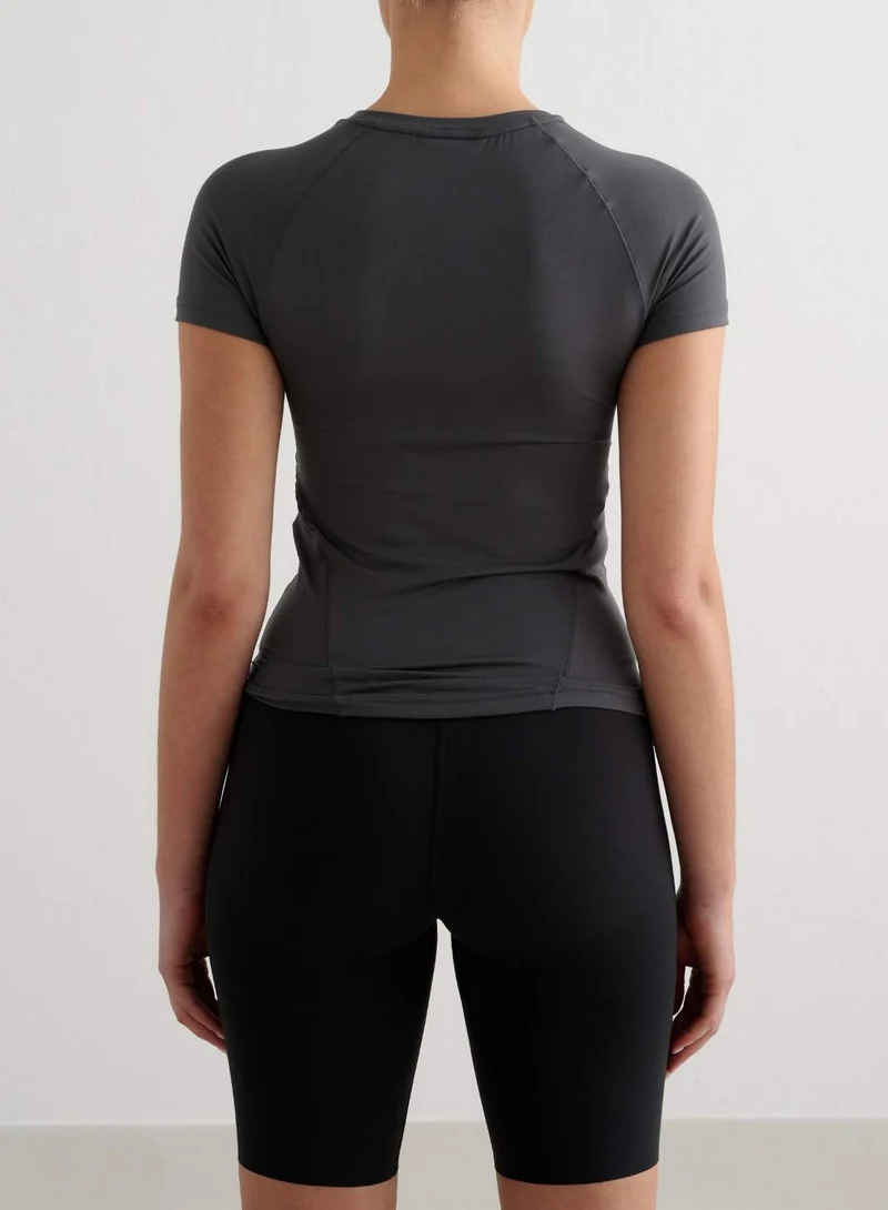 Shadow Grey Soft Basic Short Sleeve