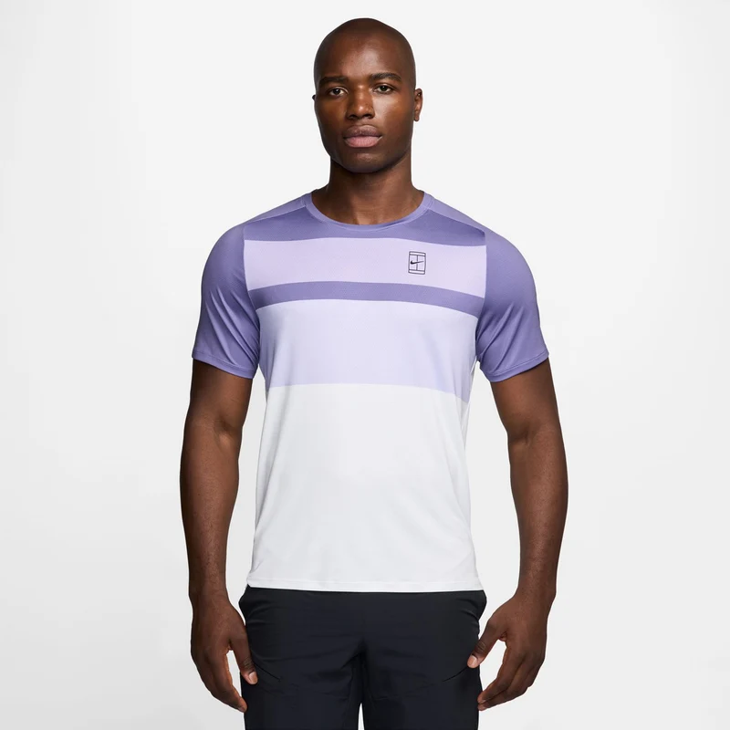 Court Dri-FIT Advantage Print T-Shirt Herren - flieder, weiß