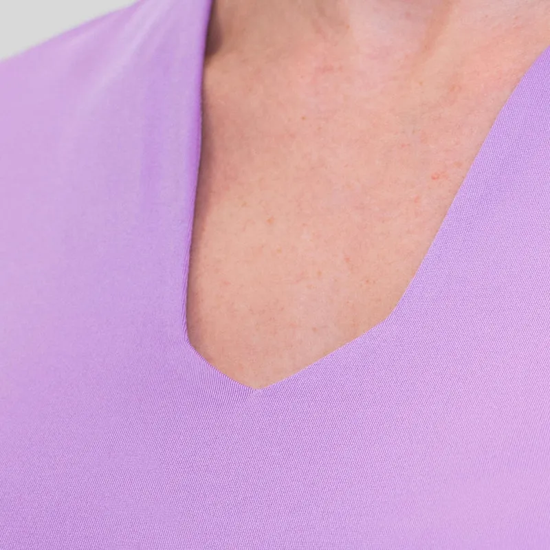 Spike V-Neck T-Shirt Damen-Lila