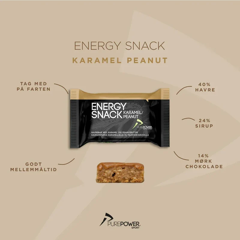 PurePower Energy Snack Peanut/Caramel Flavor (1 piece of 60 grams)