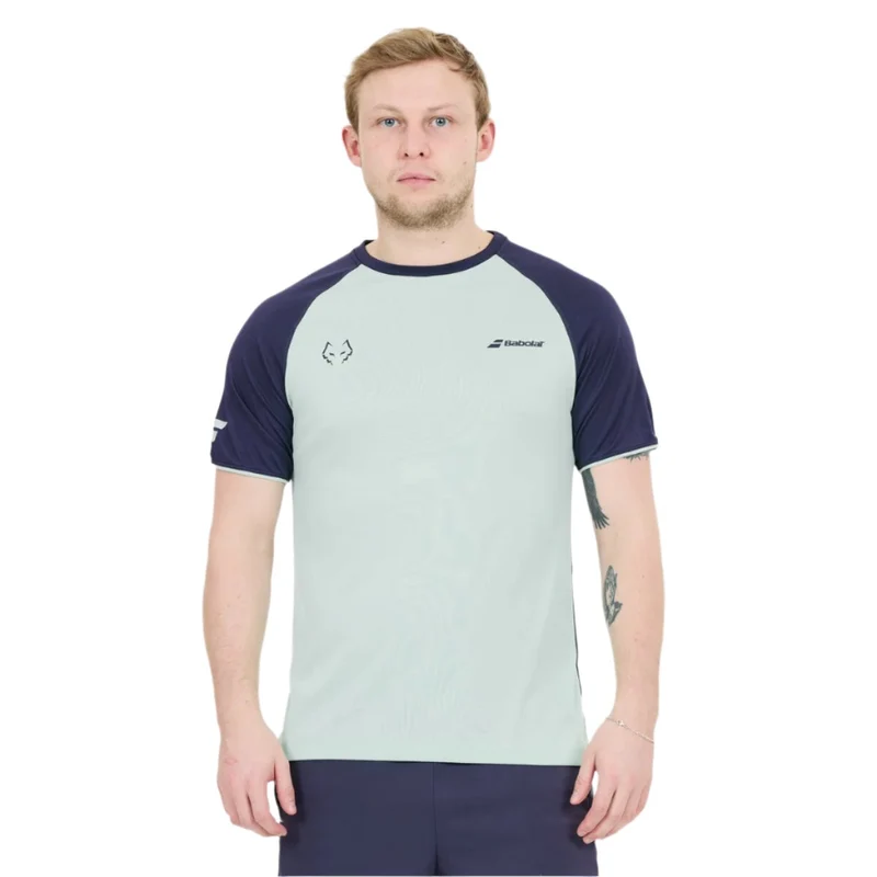 Babolat Crew Neck Tee Juan Lebron (Light Green/Navy)