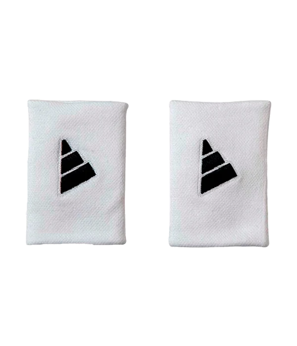Muñequera Adidas Larga Blanca Logo Grande (Pack x2)