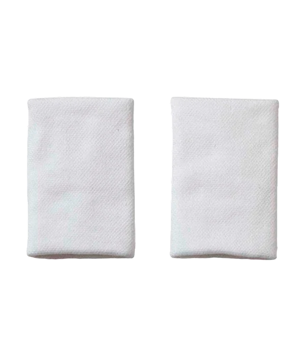 Muñequera Adidas Larga Blanca Logo Grande (Pack x2)