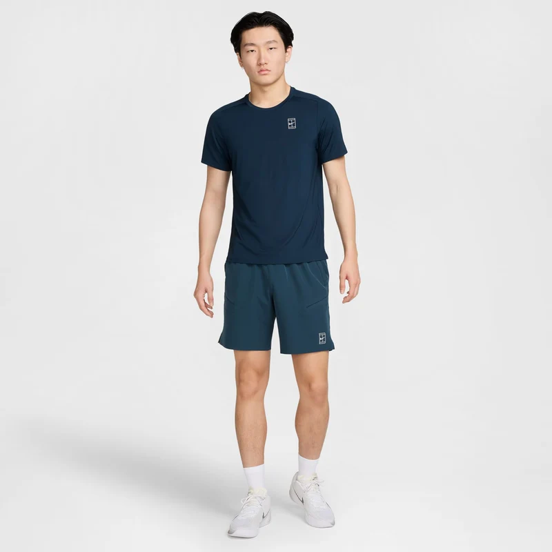 Court Dri-Fit Advantage T-Shirt Herren-Dunkelblau,Weiß