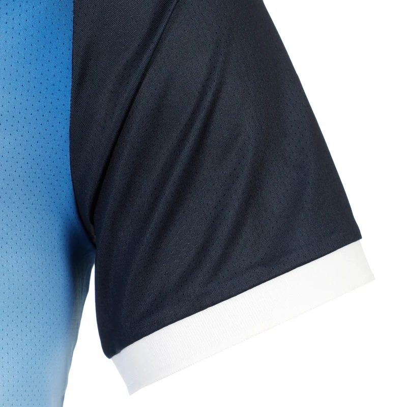 Watercolour Polo Herren-Weiß,Blau
