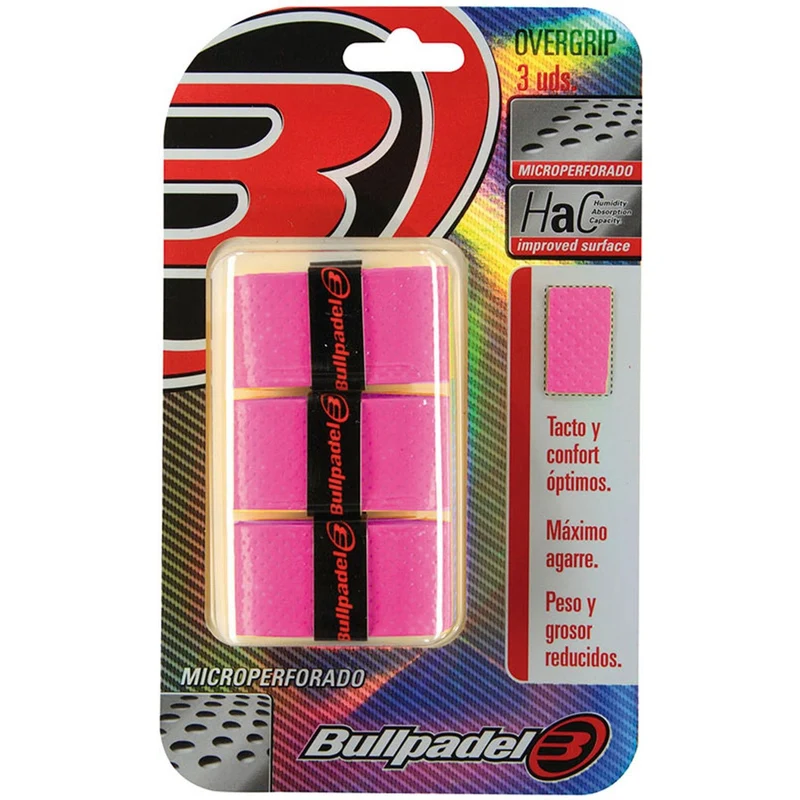 Bullpadel Overgrips Microperforado Pink (3 stuks)
