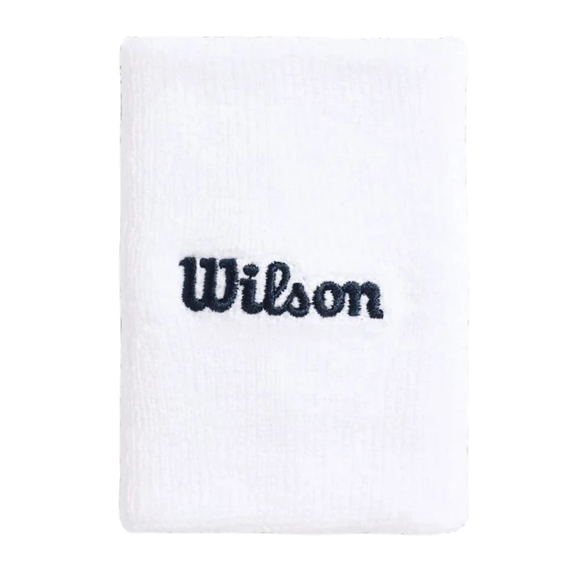 Wilson Wide Terry Wristband White