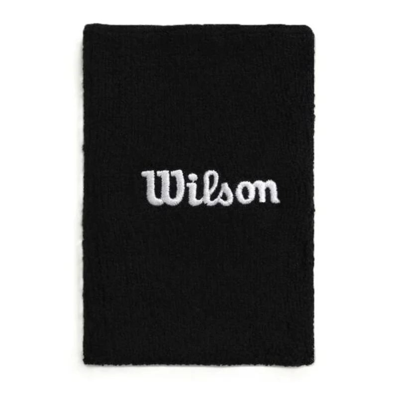 Wilson Wide Terry Wristband Black