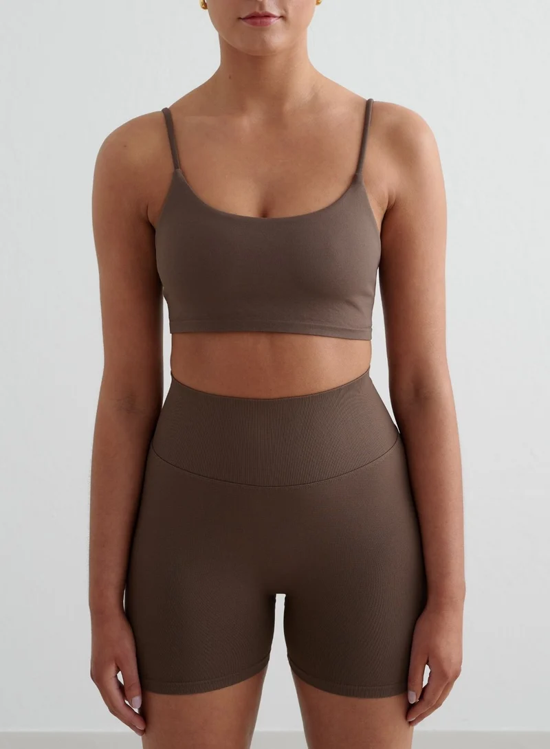 Macchiato Shape Seamless Hotpants & Strap Bra Set