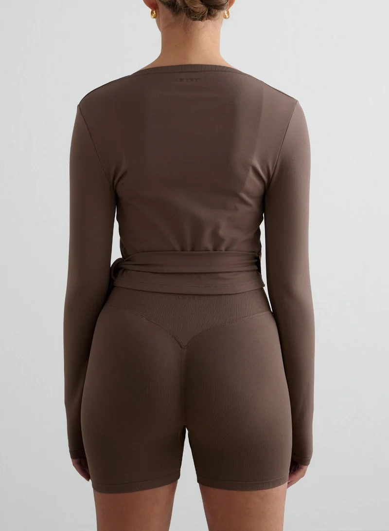 Macchiato Shape Seamless Wrap Long Sleeve