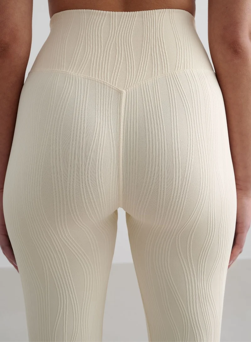 Almond White Tulip Flare Tights