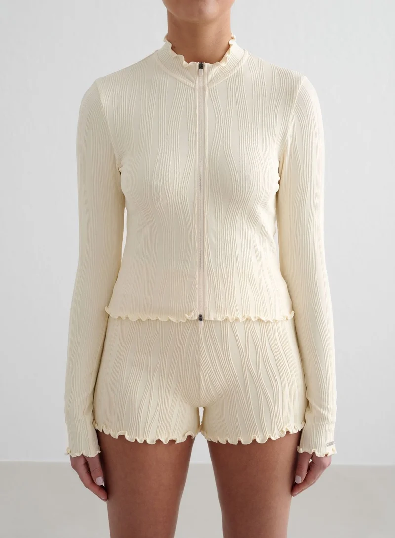 Almond White Tulip Shorts