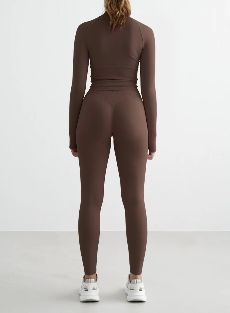 Macchiato Shape Seamless Zip Jacket