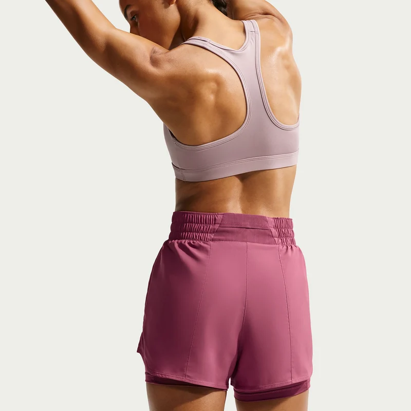 Dri-Fit One High Rise 2in1 3in Shorts Damen - mauve