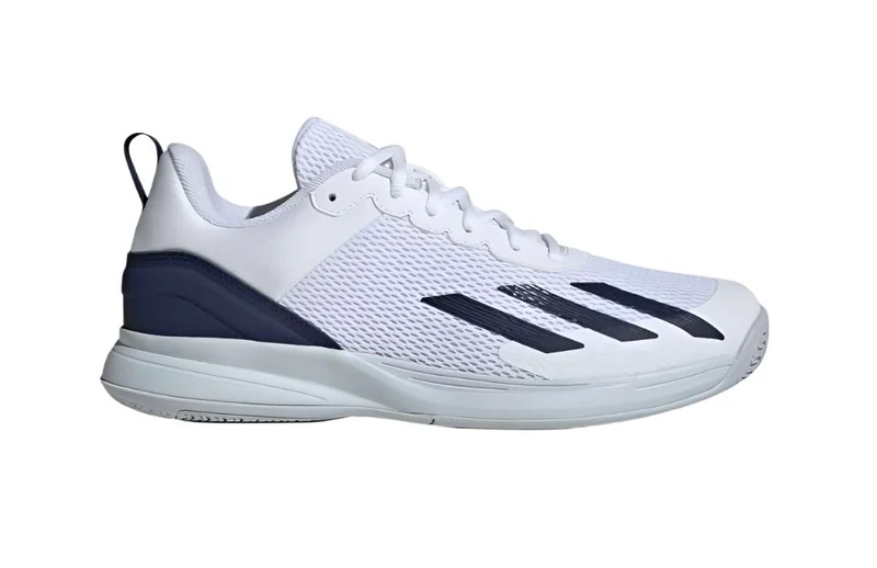 Adidas Courtflash Speed Padel Shoes (Cloud White/Dark Blue/Halo Blue)
