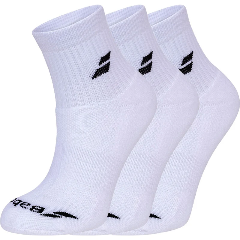 Babolat Socks Quarter 3 Pairs Pack White