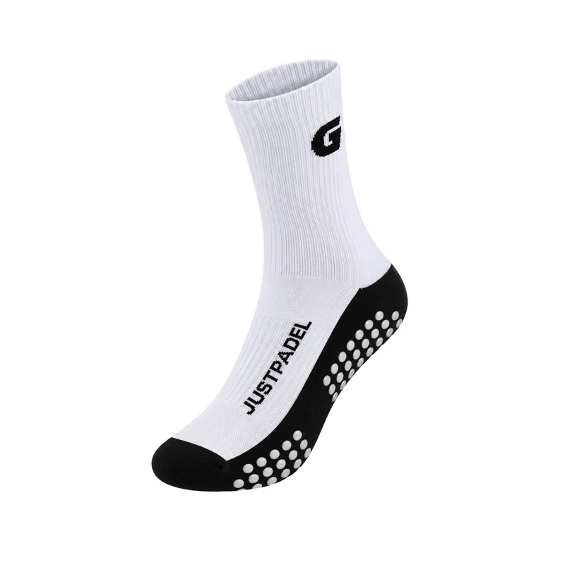 Justpadel X GARRINCHA Technical Performance Grip Sock White