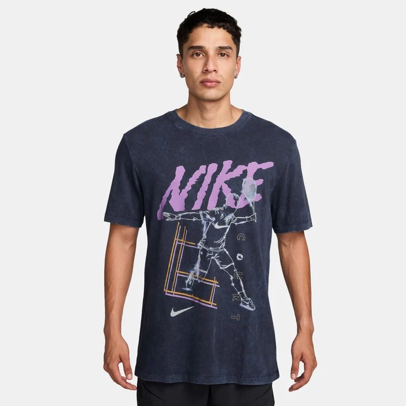 Court T-Shirt Herren-Dunkelblau,Flieder