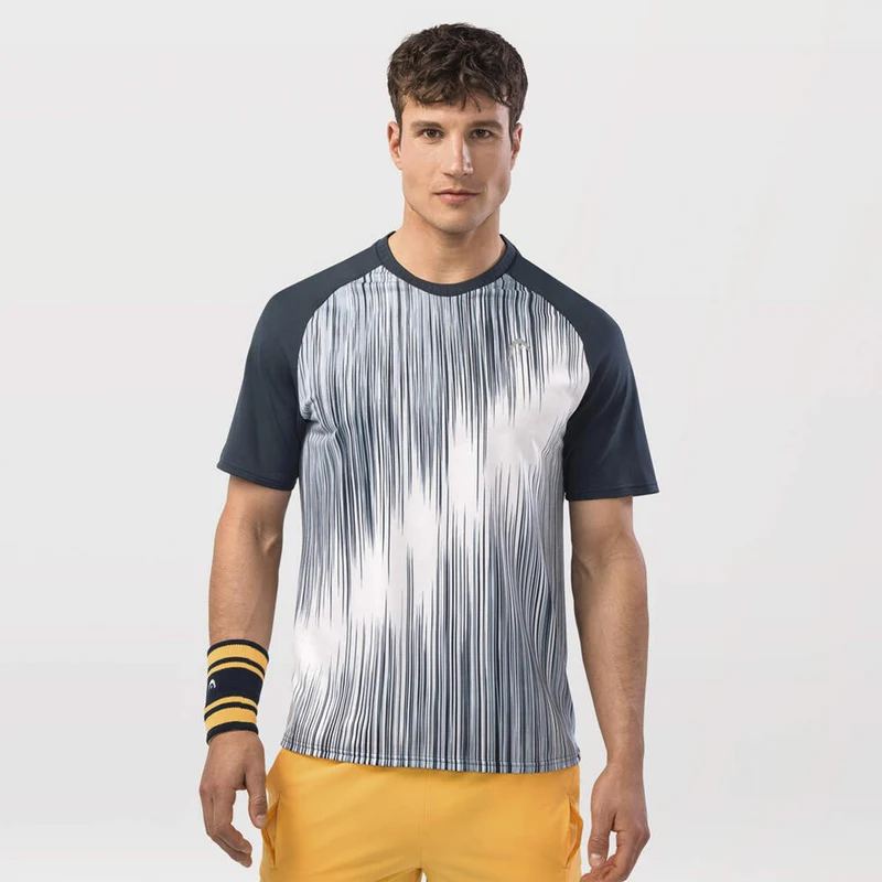 Performance T-Shirt Herren - dunkelblau, weiß