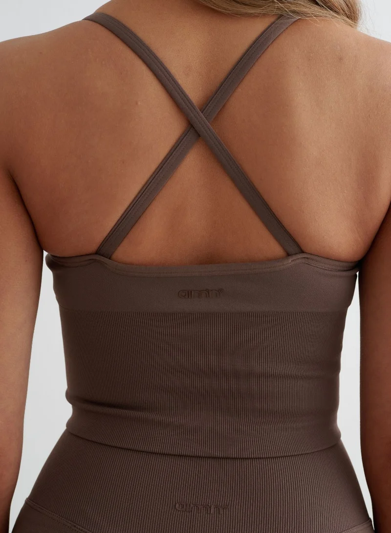 Macchiato Shape Seamless Hotpants & Cross Back Bralette Set
