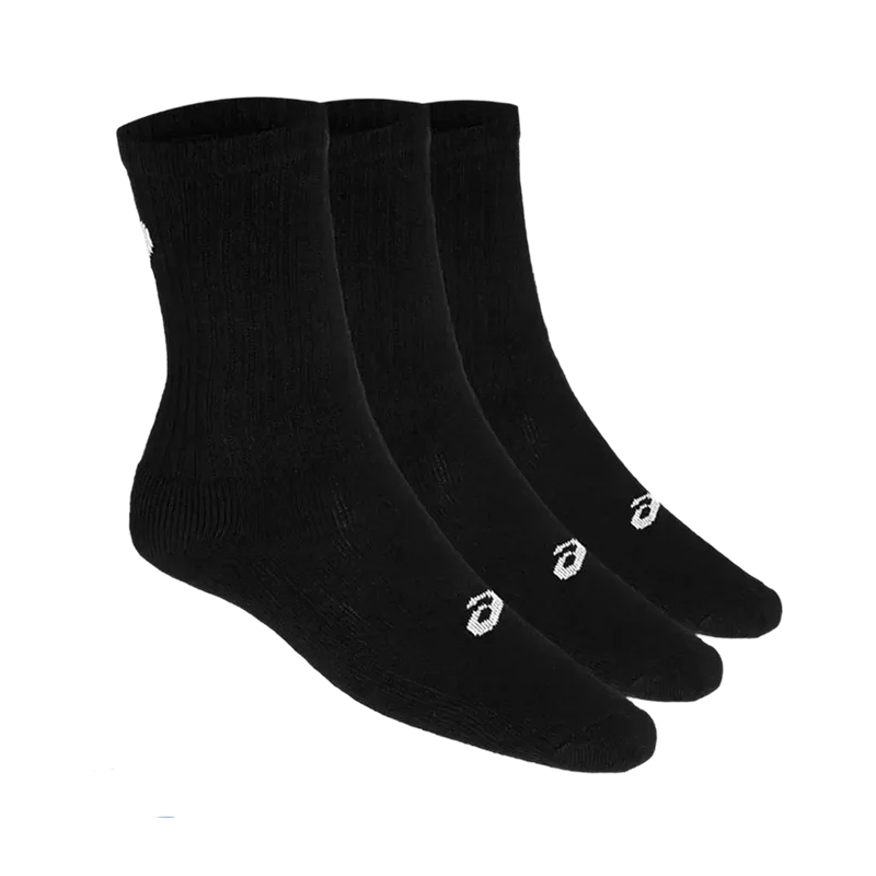 Calcetines Asics Crew Negros (Pack x3) 2026