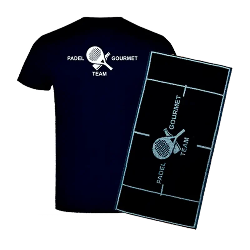 Pack Padel Team Gourmet: Camiseta Algodón Azul Marino + Toalla